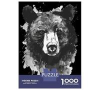 Rompecabezas De 1000 Piezas para Adultos Black Bear Watercolor Rompecabezas Juego De Ingenio Una Obra De Arte Cumpleaños Y Navidad 52x38cm/1000pcs