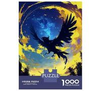 Rompecabezas De 1000 Piezas para Adultos Black Bird in Flight Rompecabezas para Adultos Juegos Divertidos Pero Divertidos Y Humorísticos Desafiantes De Completar 70x50cm/1000pcs