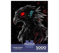 Rompecabezas De 1000 Piezas para Adultos Black Bird with Red Eye Rompecabezas para Adultos Juguetes Antiestrés Desafío Difícil para Cumpleaños, Navidad 70x50cm/1000pcs