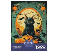 Rompecabezas De 1000 Piezas para Adultos Black Cat Vintage Rompecabezas para Adultos Juegos Divertidos Pero Divertidos Y Humorísticos Desafiantes De Completar 38x26cm/1000pcs