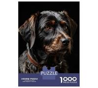 Rompecabezas De 1000 Piezas para Adultos Black Dachshund German Dog Rompecabezas para Adultos Juego Práctico Decoración del Hogar Difícil Y Desafiante 52x38cm/1000pcs