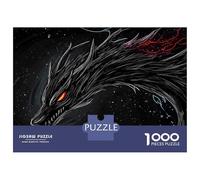 Rompecabezas De 1000 Piezas para Adultos Black Dragon in Space Rompecabezas para Adultos Juego Familiar Alivia El Estrés Difícil Y Desafiante 52x38cm/1000pcs