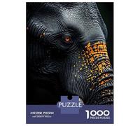 Rompecabezas De 1000 Piezas para Adultos Black Elephant with Orange Markings Rompecabezas para Adultos Juego Familiar Difícil Difícil Y Desafiante 38x26cm/1000pcs
