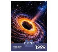 Rompecabezas De 1000 Piezas para Adultos Black Hole with Accretion Disk and Jet Rompecabezas para Adultos Juego De Ingenio Pero Divertido Y Humorístico Regalos De Cumpleaños Y Únicos 52x38cm/1000pcs