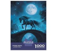 Rompecabezas De 1000 Piezas para Adultos Black Horse Ride of Stars Rompecabezas para Adultos Juegos Familiares para La Diversión Familiar Regalo De Cumpleaños, Regalos, 38x26cm/1000pcs