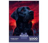 Rompecabezas De 1000 Piezas para Adultos Black Labrador Red Sunset Rompecabezas para Adultos Juegos Divertidos Una Obra De Arte Oferta como Regalos para Toda La Familia 70x50cm/1000pcs