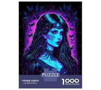 Rompecabezas De 1000 Piezas para Adultos Black Light Woman Rompecabezas para Adultos Juguetes Antiestrés Decoración De Pared 38x26cm/1000pcs