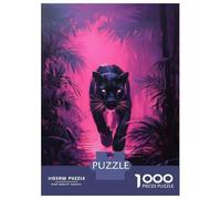 Rompecabezas De 1000 Piezas para Adultos Black Panther in Neon Jungle Rompecabezas para Adultos Juguetes De Bricolaje Análisis Y Lógica Regalos De Cumpleaños Y Únicos 38x26cm/1000pcs