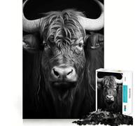 Rompecabezas de 1000 Piezas para Adultos,Blanco y Negro,con Bordes Elegantes y Bien definidos,Juguete para ejercitar la Mente,diversión sin complicaciones,decoración navideña 50x75cm