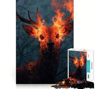 Rompecabezas de 1000 Piezas para Adultos Blaze of Glory Explosión de Gloria,Arte de Corte Fino,Juego de concentración Mental,Juego para Momentos de Tranquilidad,Actividad de cumpleaños 50x75cm