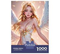 Rompecabezas De 1000 Piezas para Adultos Blonde Angel with Wings and Halo Rompecabezas para Adultos Juguetes Antiestrés Decoración Perfecta Cumpleaños Y Navidad 38x26cm/1000pcs