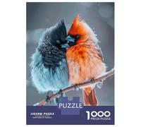 Rompecabezas De 1000 Piezas para Adultos Blue and Red Robin Bird Rompecabezas para Adultos Juego De Ingenio Regalos para Mujeres Regalos De Cumpleaños 38x26cm/1000pcs