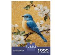 Rompecabezas De 1000 Piezas para Adultos Blue Bird on Blossoms Rompecabezas para Adultos Juegos Relajantes Análisis Y Lógica Oferta como Regalos para Toda La Familia 70x50cm/1000pcs