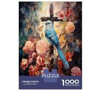 Rompecabezas De 1000 Piezas para Adultos Blue Bird Wall Art Print-1 Rompecabezas para Adultos Juguetes Antiestrés Decoración del Hogar Regalos para Amigos Y Familiares 38x26cm/1000pcs