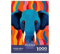 Rompecabezas De 1000 Piezas para Adultos Blue Elephant Head Rompecabezas para Adultos Juguetes Antiestrés Decoración Perfecta Cumpleaños Y Navidad 70x50cm/1000pcs