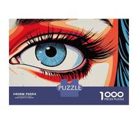 Rompecabezas De 1000 Piezas para Adultos Blue Eyes Pop Art Print Rompecabezas para Adultos Juego De Ingenio Decoración Perfecta Regalos De Cumpleaños Y Únicos 38x26cm/1000pcs