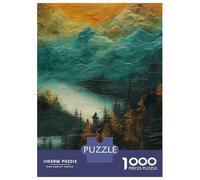 Rompecabezas De 1000 Piezas para Adultos Blue Mountain Landscape Rompecabezas para Adultos Juegos De Relajación para La Diversión Familiar Interacción Entre Padres E Hijos 70x50cm/1000pcs