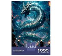 Rompecabezas De 1000 Piezas para Adultos Blue Water Dragon Fantasy Rompecabezas para Adultos Juego De Ingenio Decoración Perfecta Regalos De Cumpleaños Y Únicos 52x38cm/1000pcs
