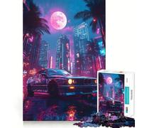 Rompecabezas de 1000 Piezas para Adultos BMW ME Neon City Clean Fit Decor,diversión para ejercitar la Mente,Juego Acogedor,Regalo Festivo de Ocio 50x75cm
