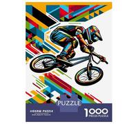 Rompecabezas De 1000 Piezas para Adultos BMX WPAP Colorful Pop Art Rompecabezas para Adultos Juegos Divertidos Una Obra De Arte Oferta como Regalos para Toda La Familia 70x50cm/1000pcs