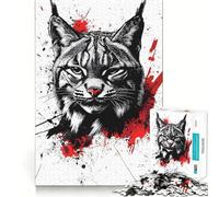 Rompecabezas de 1000 Piezas para Adultos Bobcat Bobcat_ Decoración Limpia y Funcional,diversión para el Cerebro,Juego Acogedor,Regalo Festivo para el Tiempo Libre 38x52cm