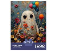 Rompecabezas De 1000 Piezas para Adultos Boho Ghost Floral Nature Rompecabezas para Adultos Juegos Relajantes Que Mejoran La Memoria Diversión En Casa Actividades, 52x38cm/1000pcs