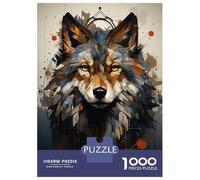 Rompecabezas De 1000 Piezas para Adultos Boho Wolf Portrait Rompecabezas para Adultos Juguete Decoración De Pared Regalos para Mujeres para Cumpleaños, Navidad 38x26cm/1000pcs