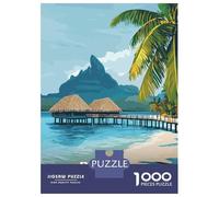 Rompecabezas De 1000 Piezas para Adultos Bora Bora Tropical Paradise Rompecabezas para Adolescentes Juego De Ingenio Análisis Y Lógica Difícil Y Desafiante 52x38cm/1000pcs