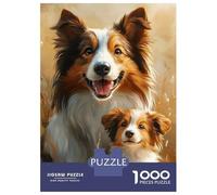 Rompecabezas De 1000 Piezas para Adultos Border Collie Puppy Portrait Rompecabezas para Adultos Juegos Divertidos Pero Divertidos Y Humorísticos Desafiantes De Completar 70x50cm/1000pcs