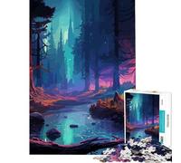 Rompecabezas de 1000 Piezas para Adultos Bosque Antiguo Juego desafiante Juguetes educativos Carrera de Velocidad Manual Regalo para cumpleaños (tamaño 38x52cm)