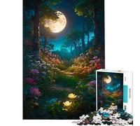 Rompecabezas de 1000 Piezas para Adultos Bosque de la Noche de San Juan Juguete Decorativo para Pared Ideal para la diversión Familiar Perfecto como Regalo (tamaño 38x26cm)