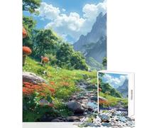 Rompecabezas de 1000 Piezas para Adultos Bosque de Setas de fantasía Juego Educativo Arte de Pared Juguete decoración de Pared Colección de Artistas Bellas Artes (38x26cm)