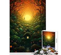 Rompecabezas de 1000 Piezas para Adultos Bosque Mágico Infinito Rompecabezas de 1000 Piezas Juguete Educativo Regalo para cumpleaños Aprendizaje Educativo (38x52cm)