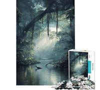 Rompecabezas de 1000 Piezas para Adultos Bosque Mágico y Misterioso Juego de ingenio para aliviar el estrés (Tamaño 50x75cm)