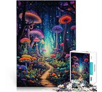 Rompecabezas de 1000 Piezas para Adultos Bosque psicodélico Hecho de cartón para Mayores de 14 años Matar el Tiempo en Vacaciones en casa Ideas de Regalos tamaño：26x38cm/10.24x14.96pulgada