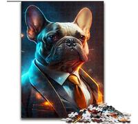 Rompecabezas de 1000 Piezas para Adultos, Boss Bulldog, de Madera, Mayores de 14 años, 50x75cm, desafiante Rompecabezas, Juguete Relajante para Adolescentes