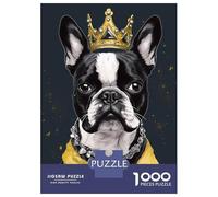 Rompecabezas De 1000 Piezas para Adultos Boston Terrier Dog Rompecabezas para Adultos Juego Familiar Carrera De Velocidad Manual Desafiante para Completar 38x26cm/1000pcs