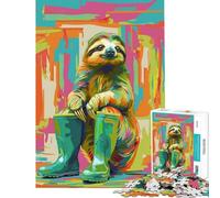 Rompecabezas de 1000 Piezas para Adultos Bota Verde Arte de Perezoso Genial Juego Imposible Juguete Educativo desafío Regalo Divertido Mejora la Memoria (tamaño 38x26cm)