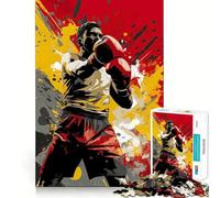 Rompecabezas de 1000 Piezas para Adultos Boxeo,Boxeador,Luchador,Arte de Corte preciso,Juego para desarrollar la Mente,Entretenimiento,diversión,Regalo de cumpleaños (50x75cm)