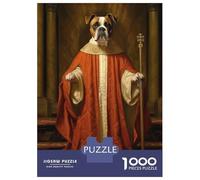 Rompecabezas De 1000 Piezas para Adultos Boxer Dog The Pope Rompecabezas para Adultos Juego De Ingenio Análisis Y Lógica Cumpleaños Y Navidad 70x50cm/1000pcs