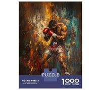 Rompecabezas De 1000 Piezas para Adultos Boxing Champion Abstract Art Rompecabezas para Adultos Juguetes Antiestrés Difícil Difícil Y Desafiante 38x26cm/1000pcs