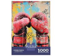 Rompecabezas De 1000 Piezas para Adultos Boxing Gloves Art Print Rompecabezas para Adultos Juegos De Relajación para La Diversión Familiar Interacción Entre Padres E Hijos 38x26cm/1000pcs