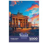 Rompecabezas De 1000 Piezas para Adultos Brandenburg Gate at Sunset Rompecabezas para Adultos Juguete Decoración De Pared Desafío Difícil Diversión Actividades En Casa, 70x50cm/1000pcs