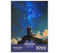 Rompecabezas De 1000 Piezas para Adultos Bride and Groom Under The Galaxy Rompecabezas para Adultos Juegos De Relajación Regalos para Mujeres Desafío Educativo 38x26cm/1000pcs