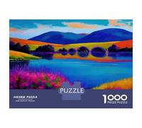 Rompecabezas De 1000 Piezas para Adultos Bridge Over Serene Lake Painting Rompecabezas para Adultos Juegos Relajantes Difícil Oferta Difícil como Regalo para Toda La Familia 52x38cm/1000pcs