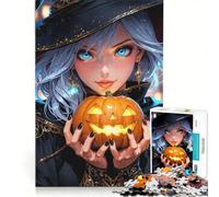 Rompecabezas de 1000 Piezas para Adultos Brin - La Bruja de Halloween, Juegos Divertidos, interacción Entre Padres e Hijos, Regalo de Juego desafiante 50x75cm