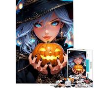 Rompecabezas de 1000 Piezas para Adultos Brin - La Bruja de Halloween Rompecabezas para Adultos Juegos relajantes Regalos para Mujeres Interacción Entre Padres e Hijos (Tamaño 50x75cm)