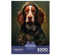 Rompecabezas De 1000 Piezas para Adultos Brittany Spaniel Camo Rompecabezas para Adolescentes Juegos Familiares Difícil Difícil Interacción Entre Padres E Hijos 70x50cm/1000pcs