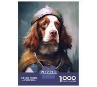 Rompecabezas De 1000 Piezas para Adultos Brittany Spaniel Viking Rompecabezas para Adultos Juegos De Relajación para La Diversión Familiar Interacción Entre Padres E Hijos 38x26cm/1000pcs