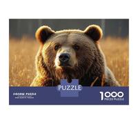 Rompecabezas De 1000 Piezas para Adultos Brown Bear Portrait in Golden Light Rompecabezas Juego De Ingenio Ensamblaje De Patrones Regalos De Cumpleaños Y Únicos 70x50cm/1000pcs